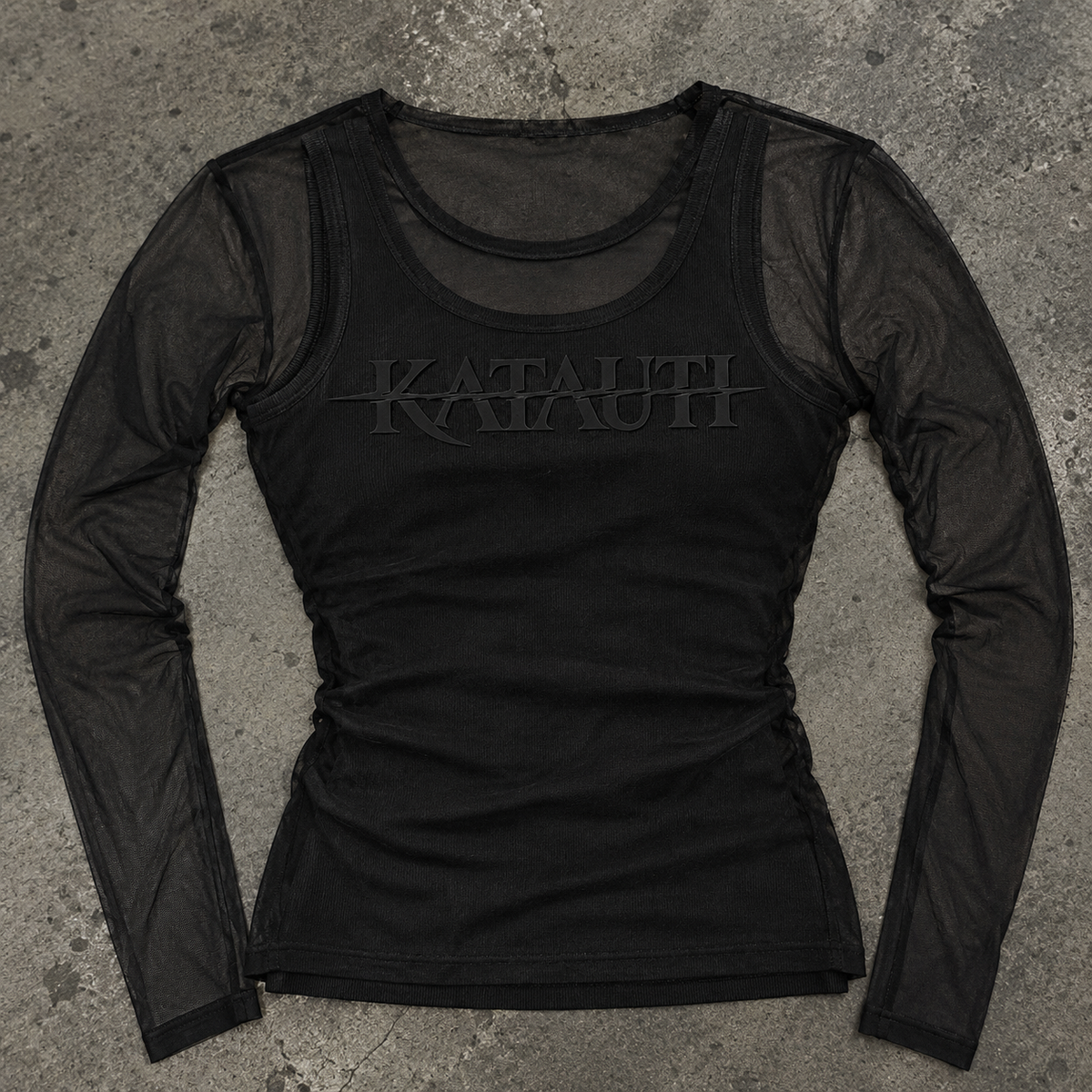 Black KATAUTI 2-in-1 Layered Top