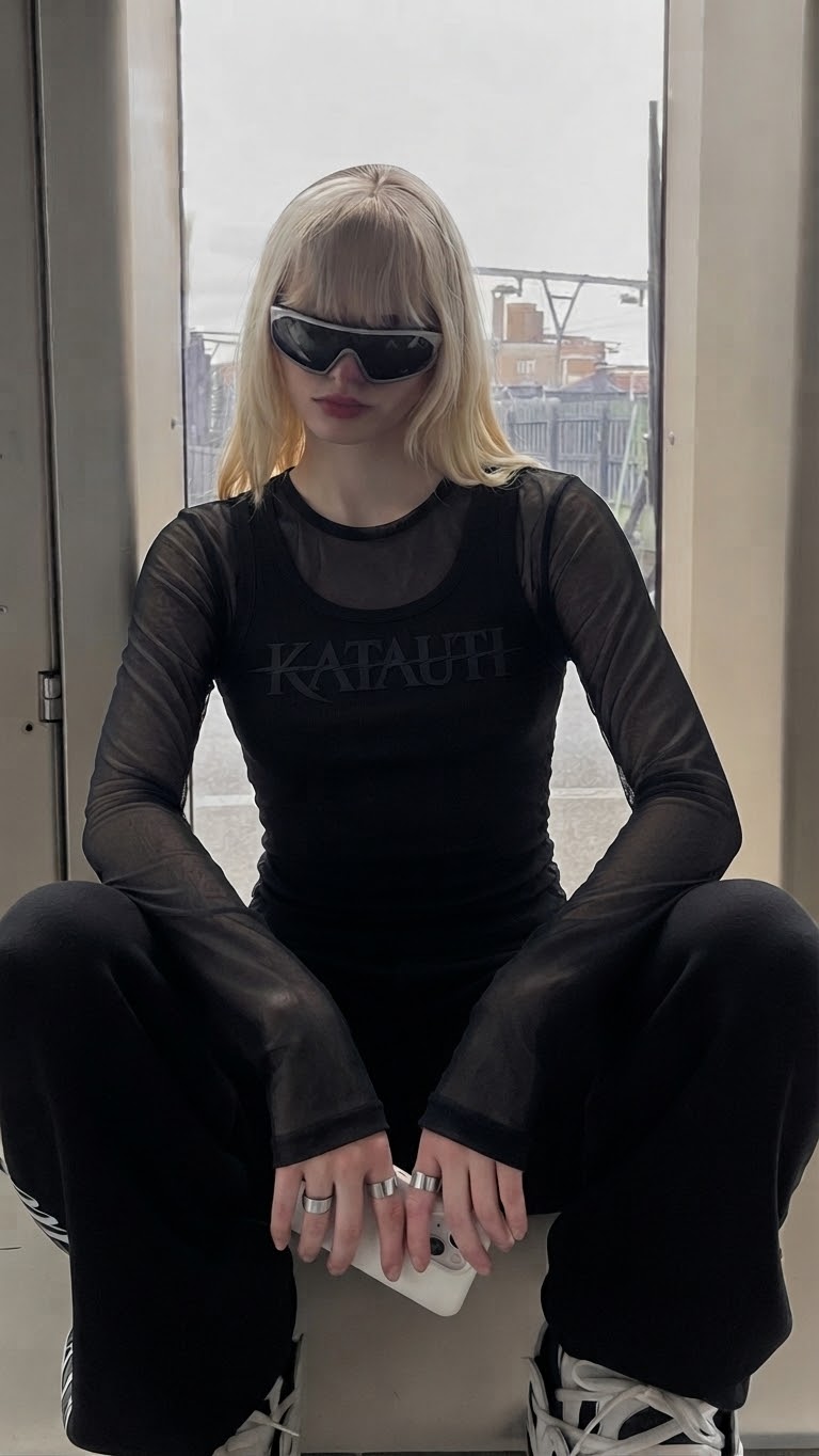 Black KATAUTI 2-in-1 Layered Top